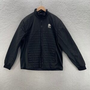 Taco Bell Jacket Mens XL Black Quilted Full Zip Employee Fast Food Work